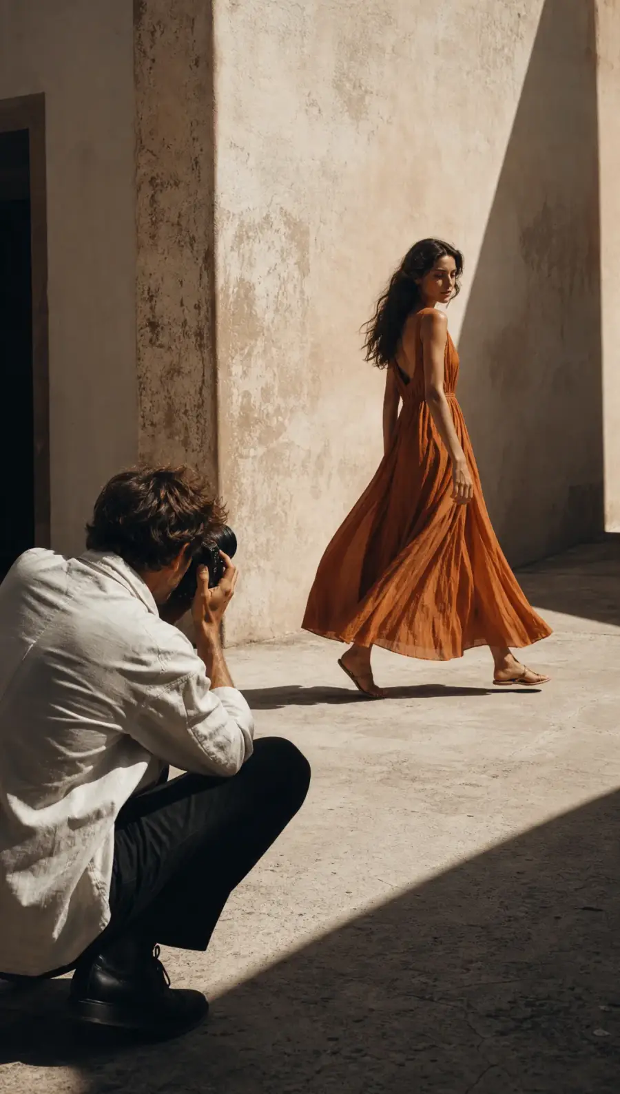 A créatifs photographer shooting guests at an evening event